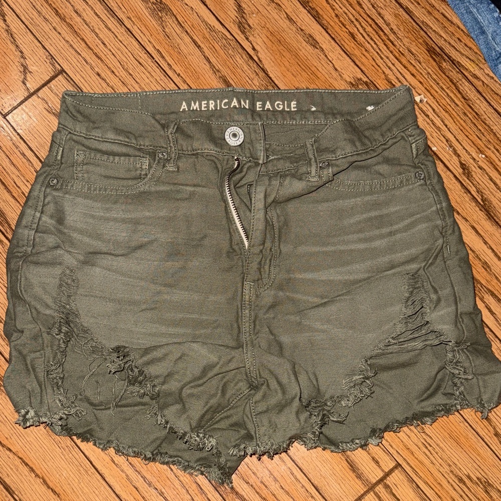 American Eagle Outfitters Women's Green Jean Shorts